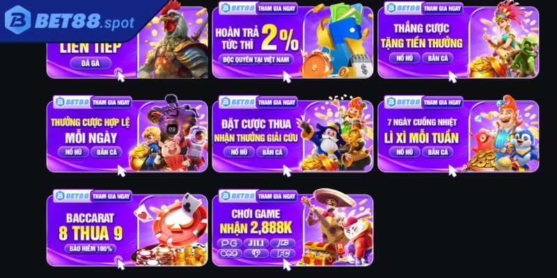Đặt Cược Thua Nhận Thưởng Giải Cứu Bet88 Cho Nổ Hũ Và Bắn Cá 3 Tại sao nên tham gia ưu đãi cược thua